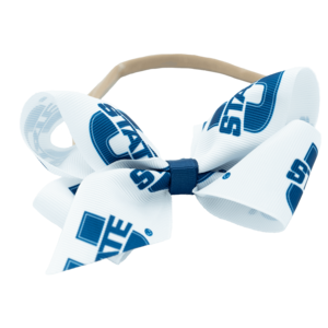 toddler utah state ribbon ponytail hair bow